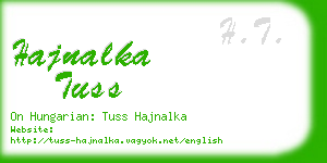 hajnalka tuss business card